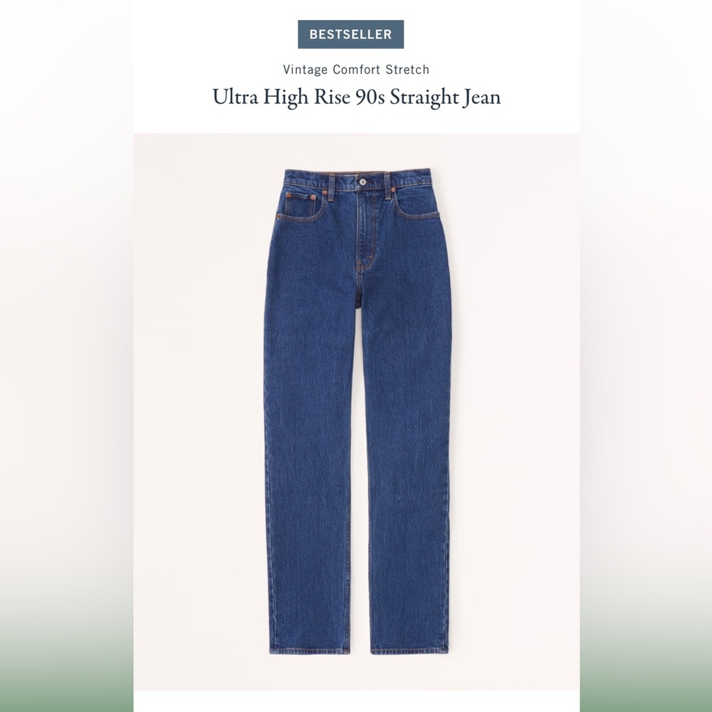 Abercrombie and Fitch Ultra High Rise 90s Straight Jean